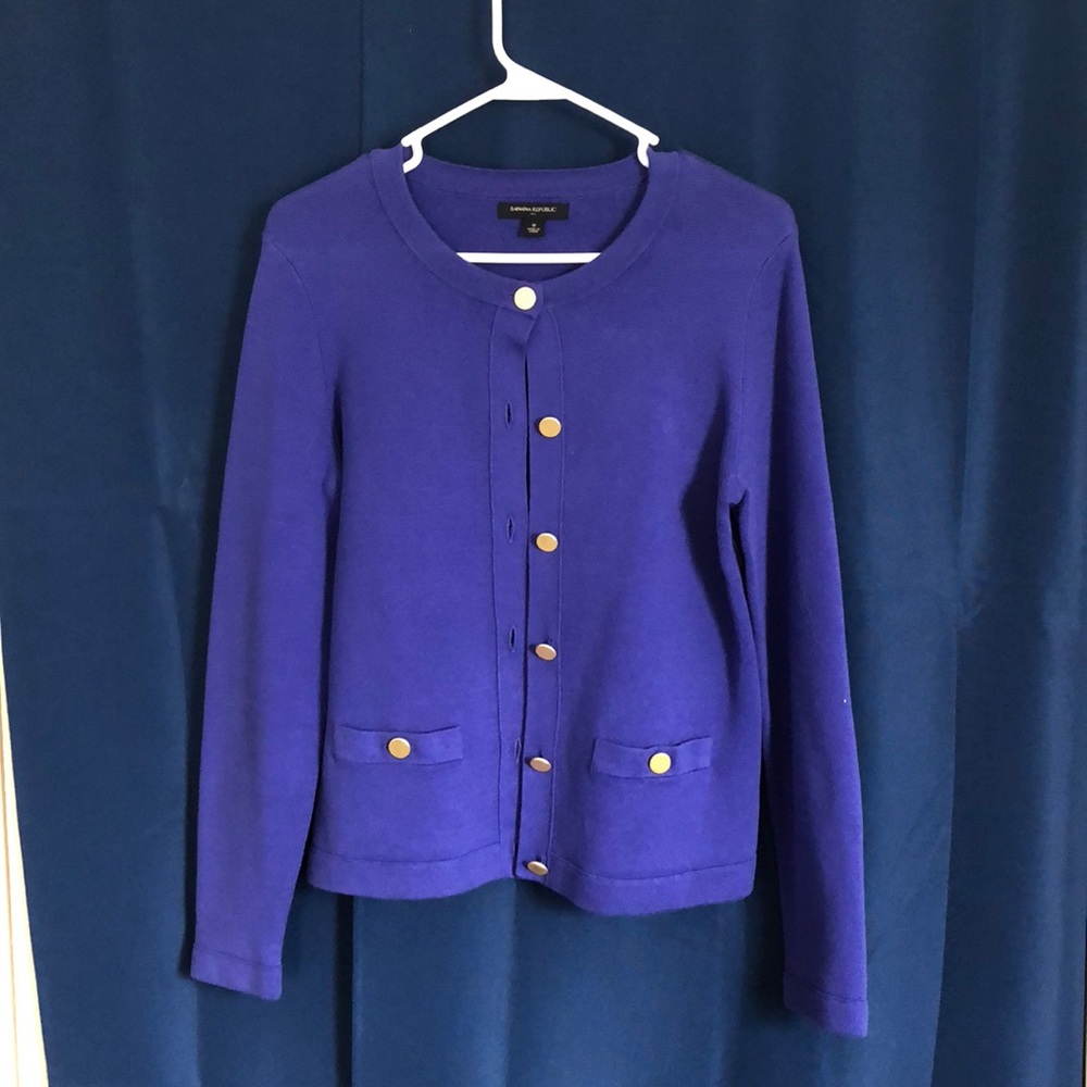 Banana Republic purple cardigan, size Medium